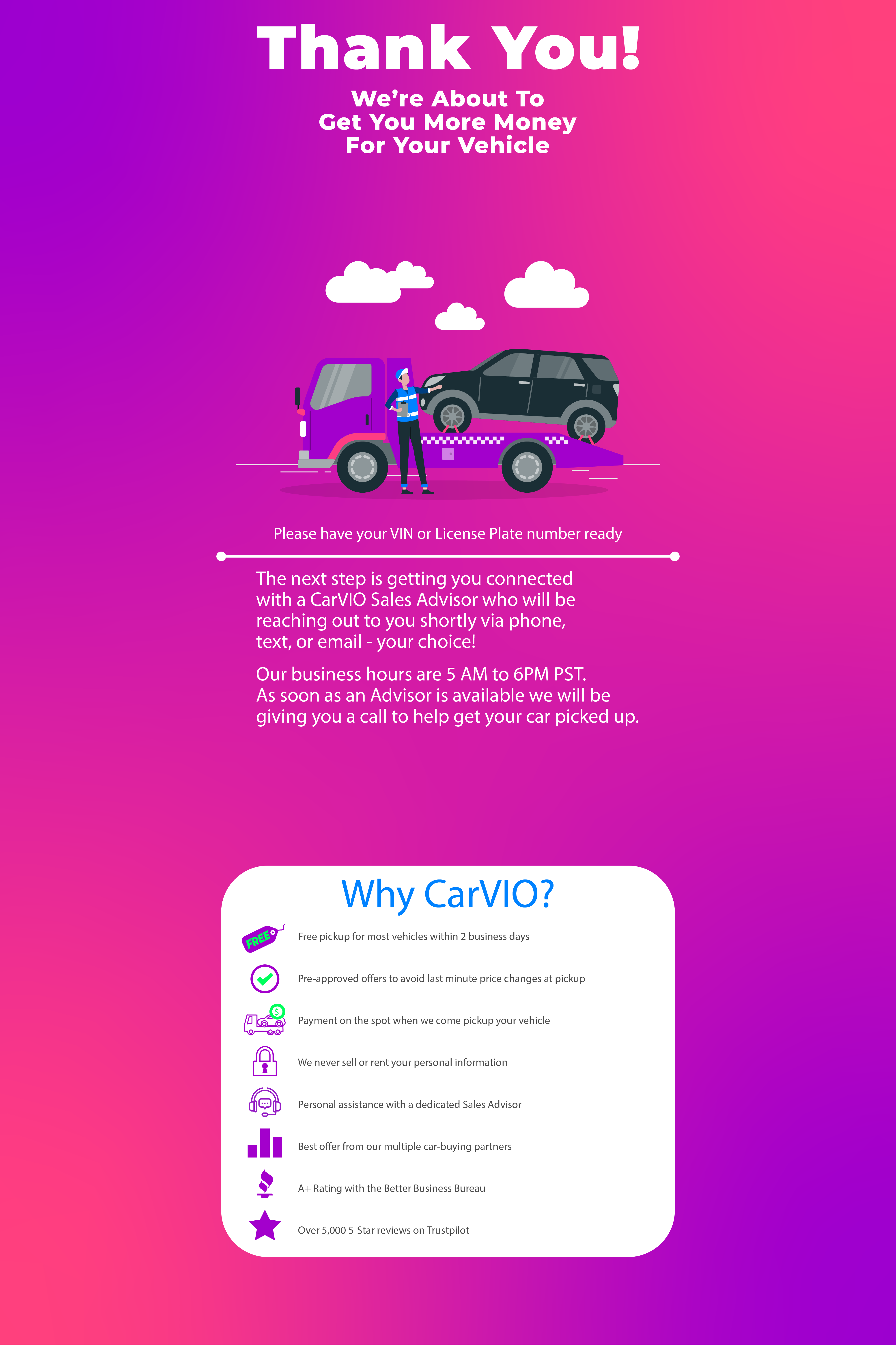 CarVIO Next Steps Auto What To Expect Next.
